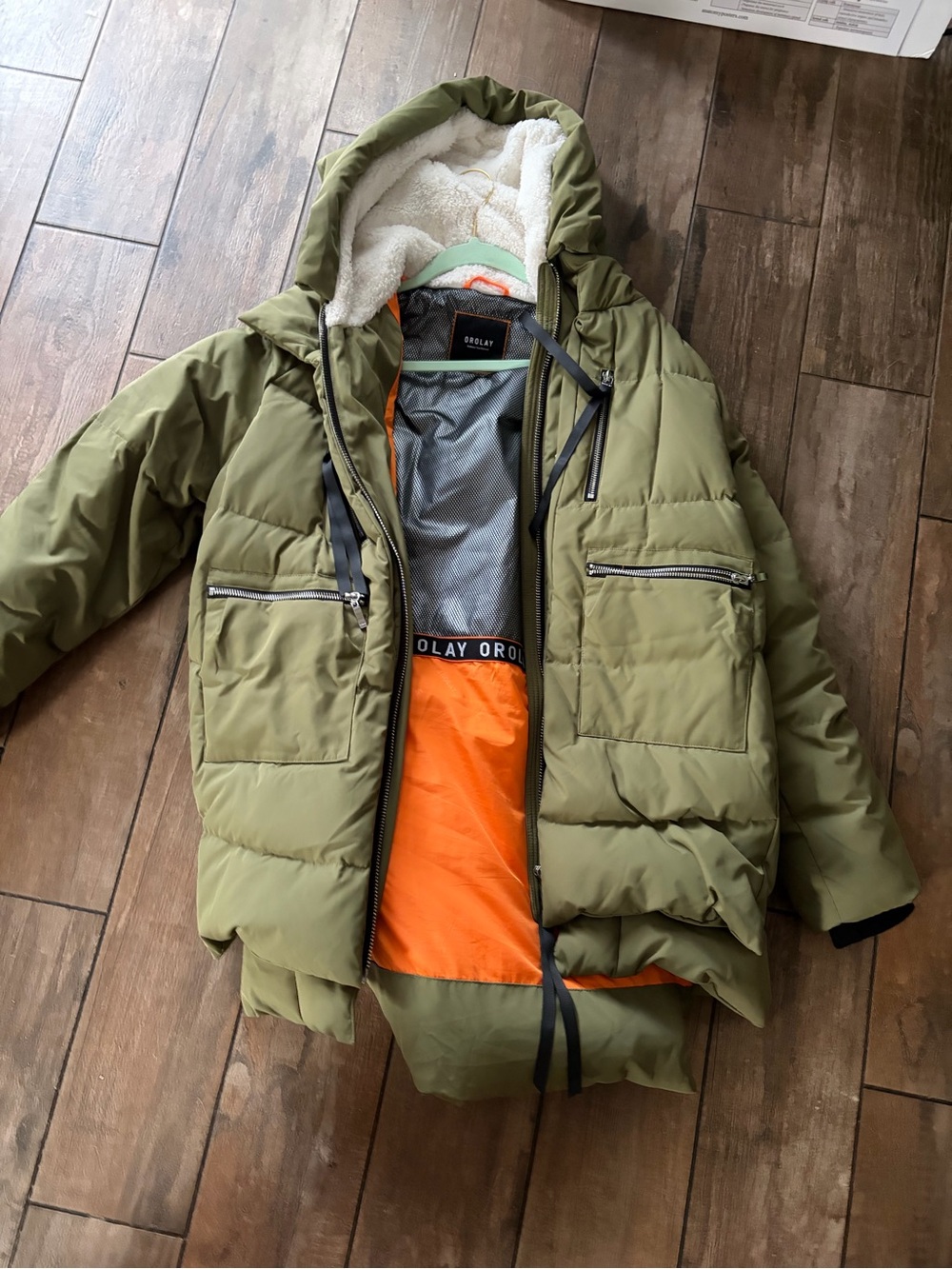 Orolay Olive Green Puffer Parka